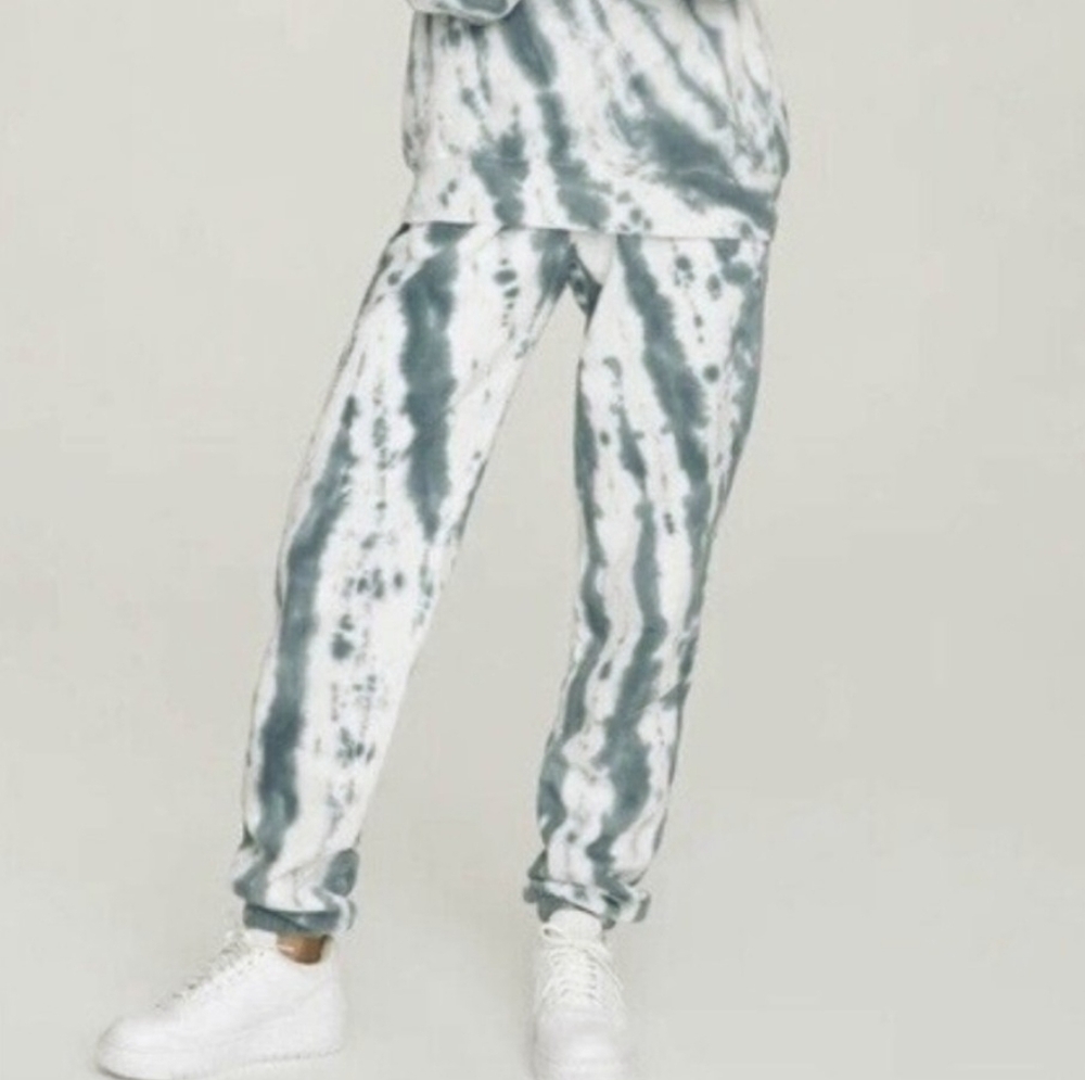 Good American Green Blue Tie-Dye Sweats Joggers Athleisure Gym Casual